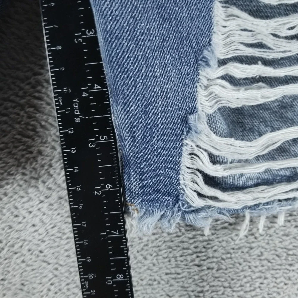 One Teaspoon Shorts Womens 26 Blue Distressed Cut Off Frayed Denim 4" Inseam - Picture 7 of 8